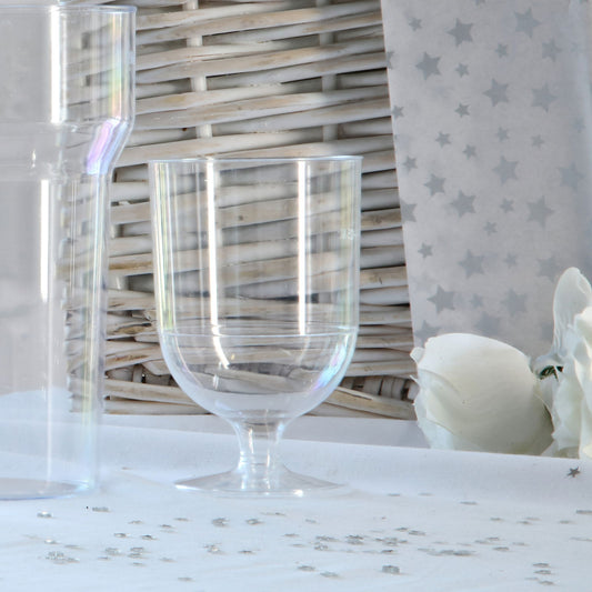 10 x Clear Disposable Wine Glasses - CE Marked at 125ml 175ml Product Pro Plastics