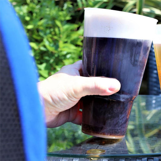 10 x Clear Plastic Reusable 2 Pint Glasses 1136ml 40oz Product Pro Plastics