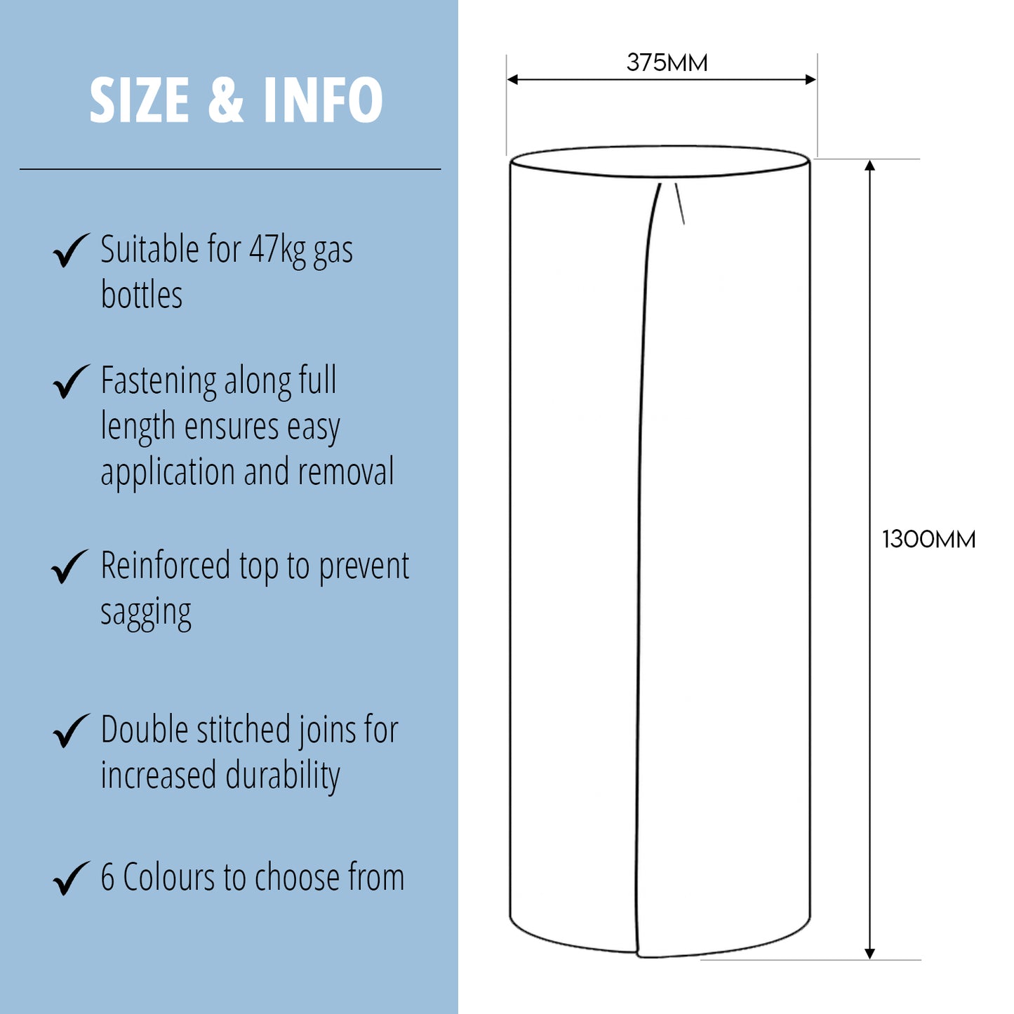 47kg Gas Bottle Cover 100% Waterproof