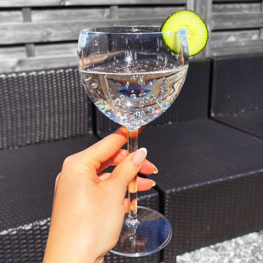 24 x Clear Plastic Reusable Gin Glasses 400ml