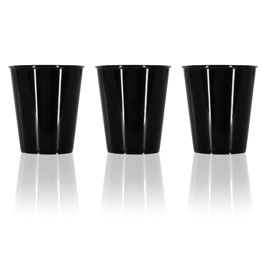 50 x Black Plastic Biodegradable Shot Glasses 50ml 5cl