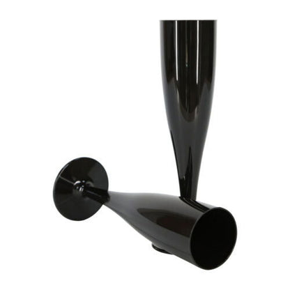 10 x Black Disposable Plastic Prosecco Champagne Flutes 175ml 6oz Product Pro Plastics