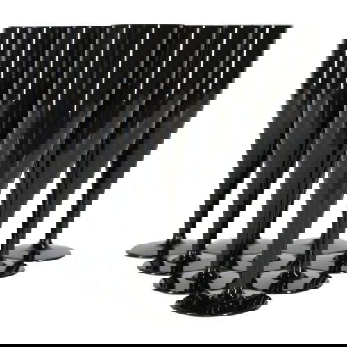 10 x Black Disposable Plastic Prosecco Champagne Flutes 175ml 6oz Product Pro Plastics