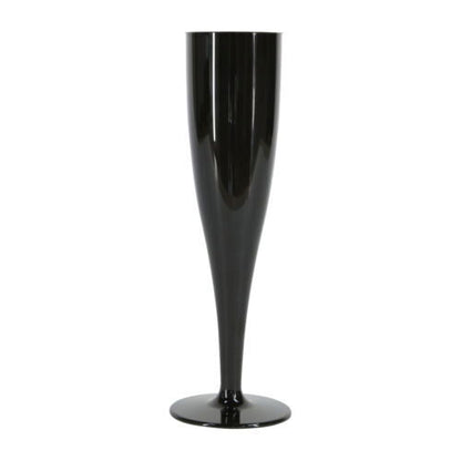 10 x Black Disposable Plastic Prosecco Champagne Flutes 175ml 6oz Product Pro Plastics