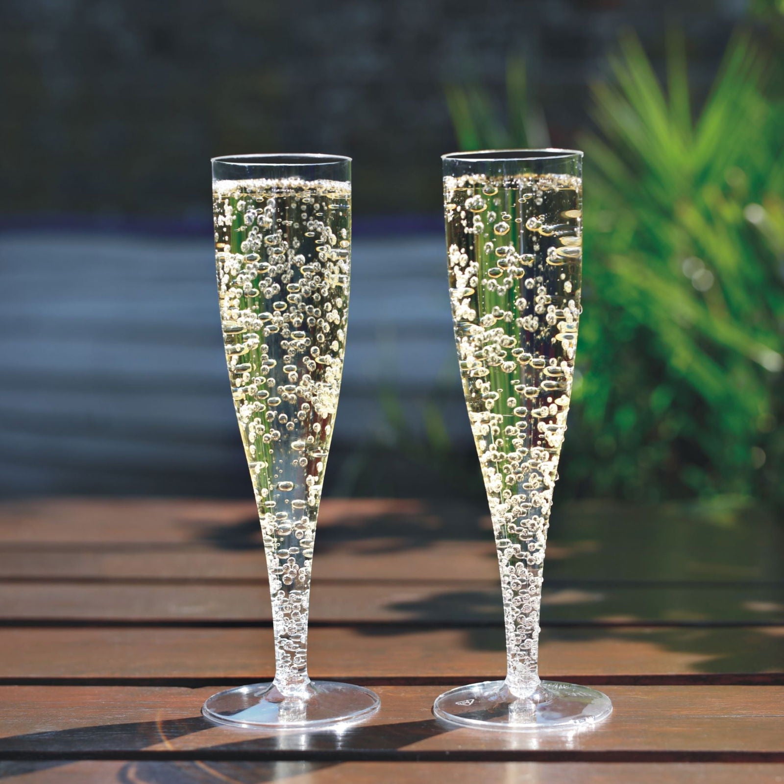 10 x Clear Disposable Plastic Prosecco Champagne Flutes 175ml 6oz Product Pro Plastics