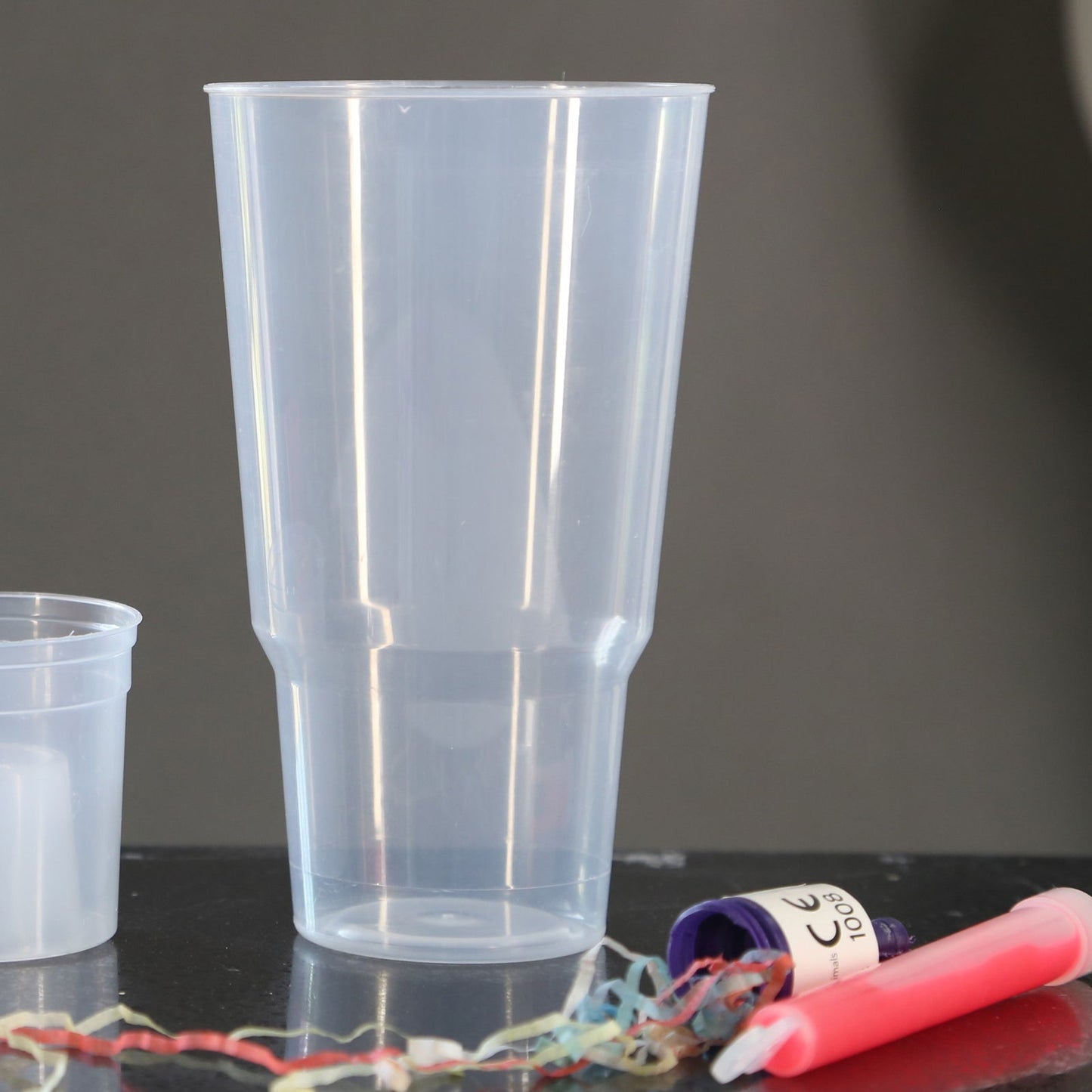 10 x Clear Plastic Reusable 2 Pint Glasses 1136ml 40oz Product Pro Plastics
