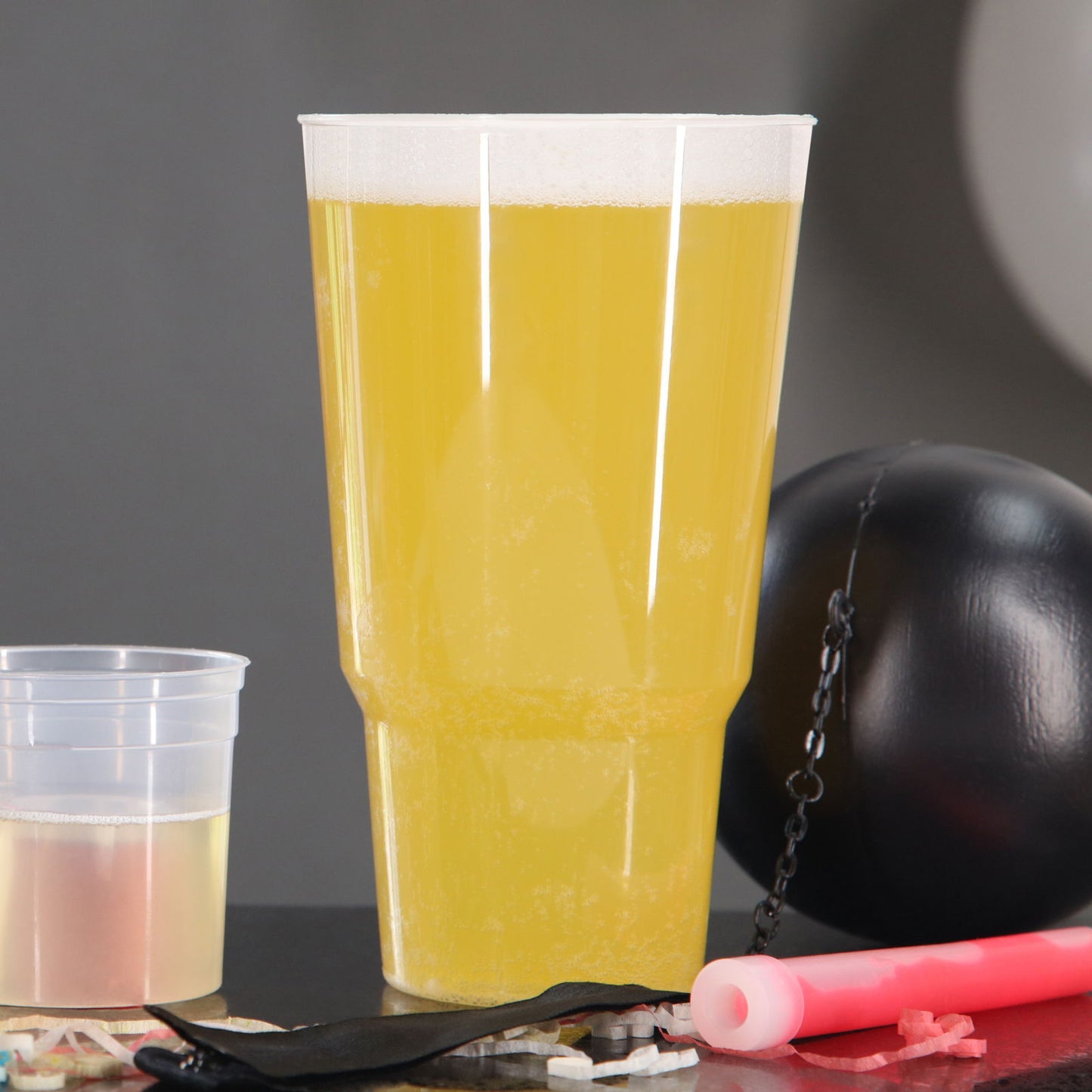 10 x Clear Plastic Reusable 2 Pint Glasses 1136ml 40oz Product Pro Plastics