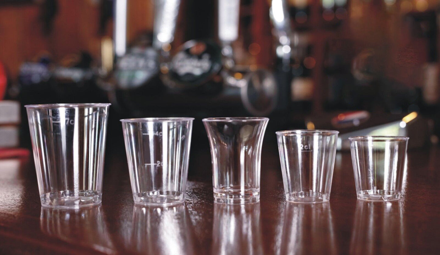 Pack of Clear Plastic Disposable Shot Glasses 3cl 30ml