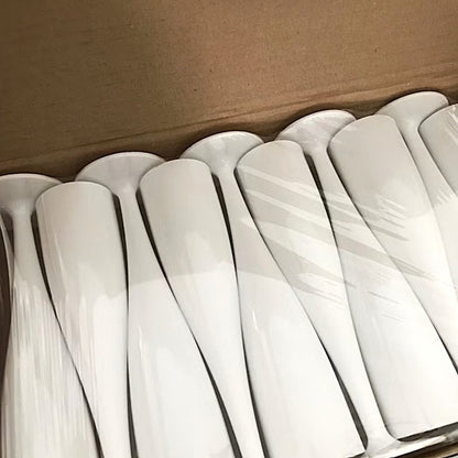 100 x White Biodegradable Plastic Prosecco Champagne Flutes 175ml 6oz