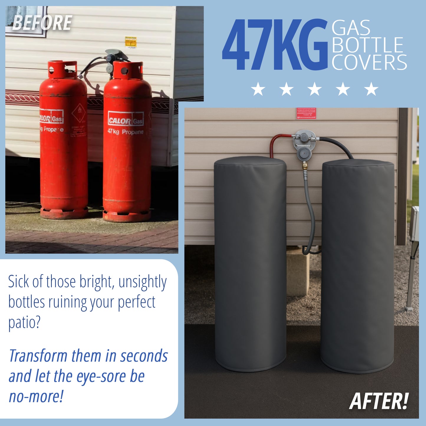 47kg Gas Bottle Cover 100% Waterproof