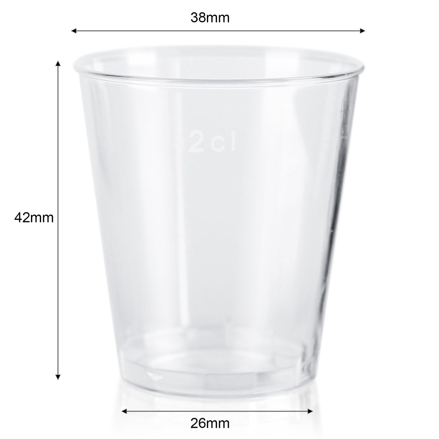 Pack of Clear Plastic Disposable Shot Glasses 3cl 30ml