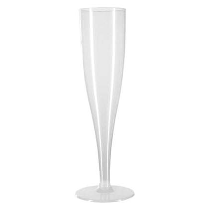 20 x Colourless Biodegradable Plastic Prosecco Champagne Flutes 175ml 6oz