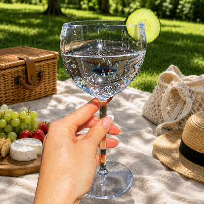 48 x Clear Plastic Reusable Gin Glasses 400ml