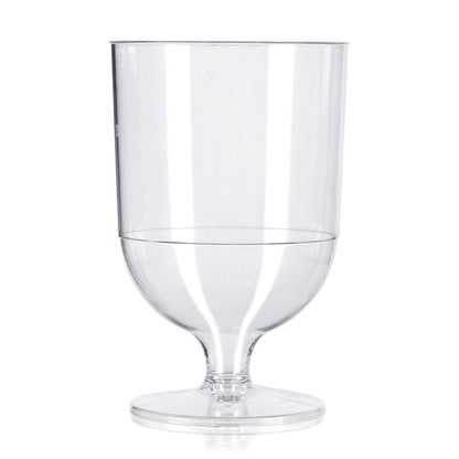 150 x Clear Plastic Disposable Wine Glasses CE Marked at 125ml 175ml