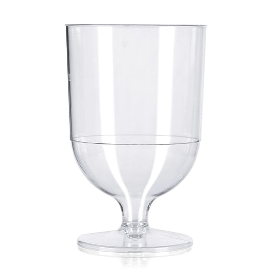 150 x Clear Plastic Disposable Wine Glasses CE Marked at 125ml 175ml