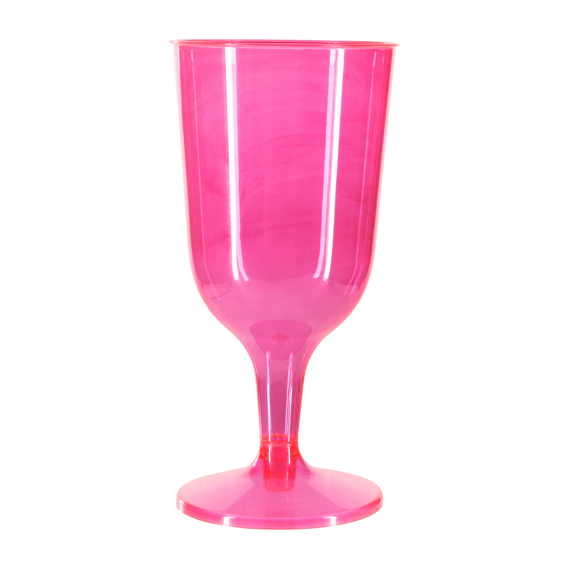 24 x Disposable Pink Wine Glasses - 2 Piece - Party, Hen Do, BBQ