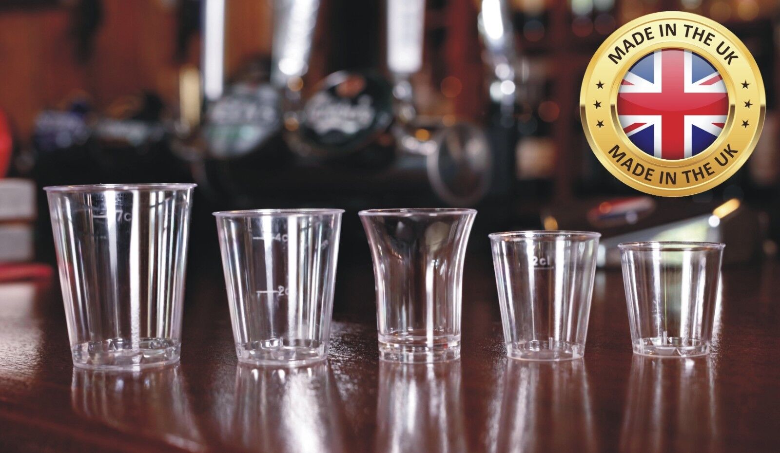 500 x Clear Plastic Disposable Shot Glasses 50ml