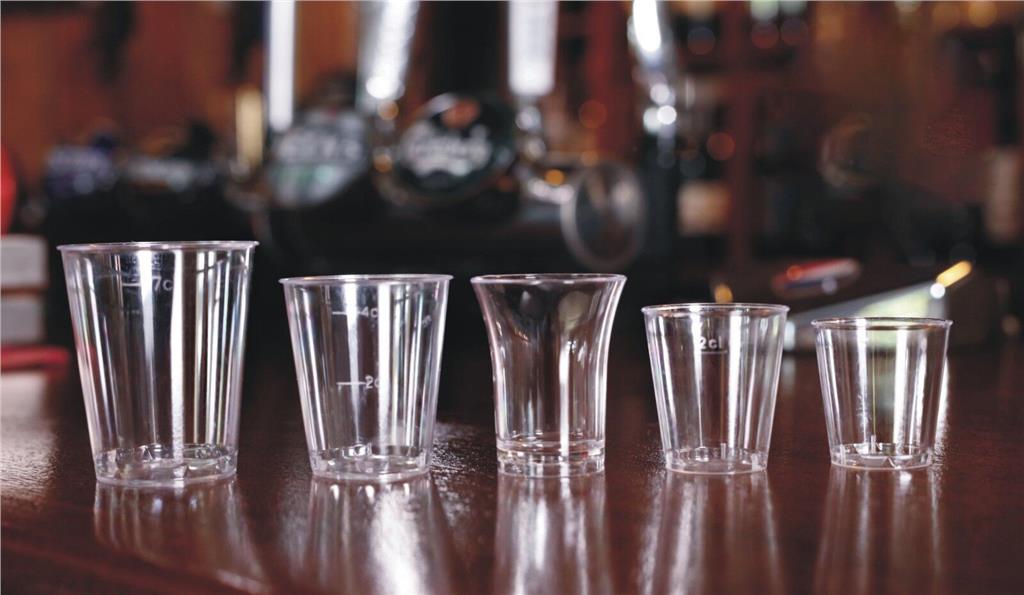 1000 x Clear Plastic Disposable Shot Glasses 25ml