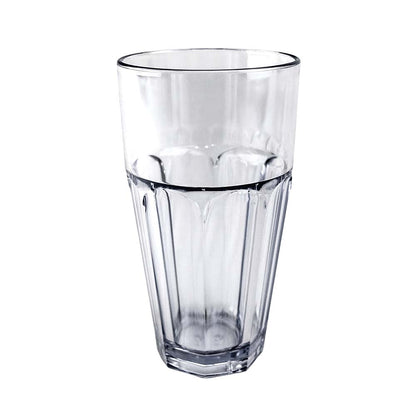 6 x Clear Plastic Tumbler Cups 590ml 20oz