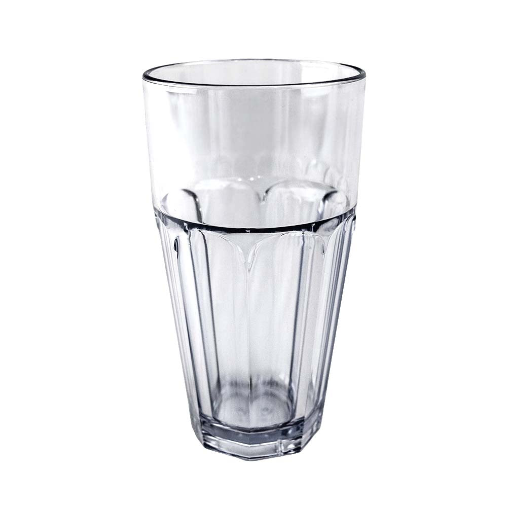 4 x Clear Plastic Reusable Tumbler Cups 20oz 590ml