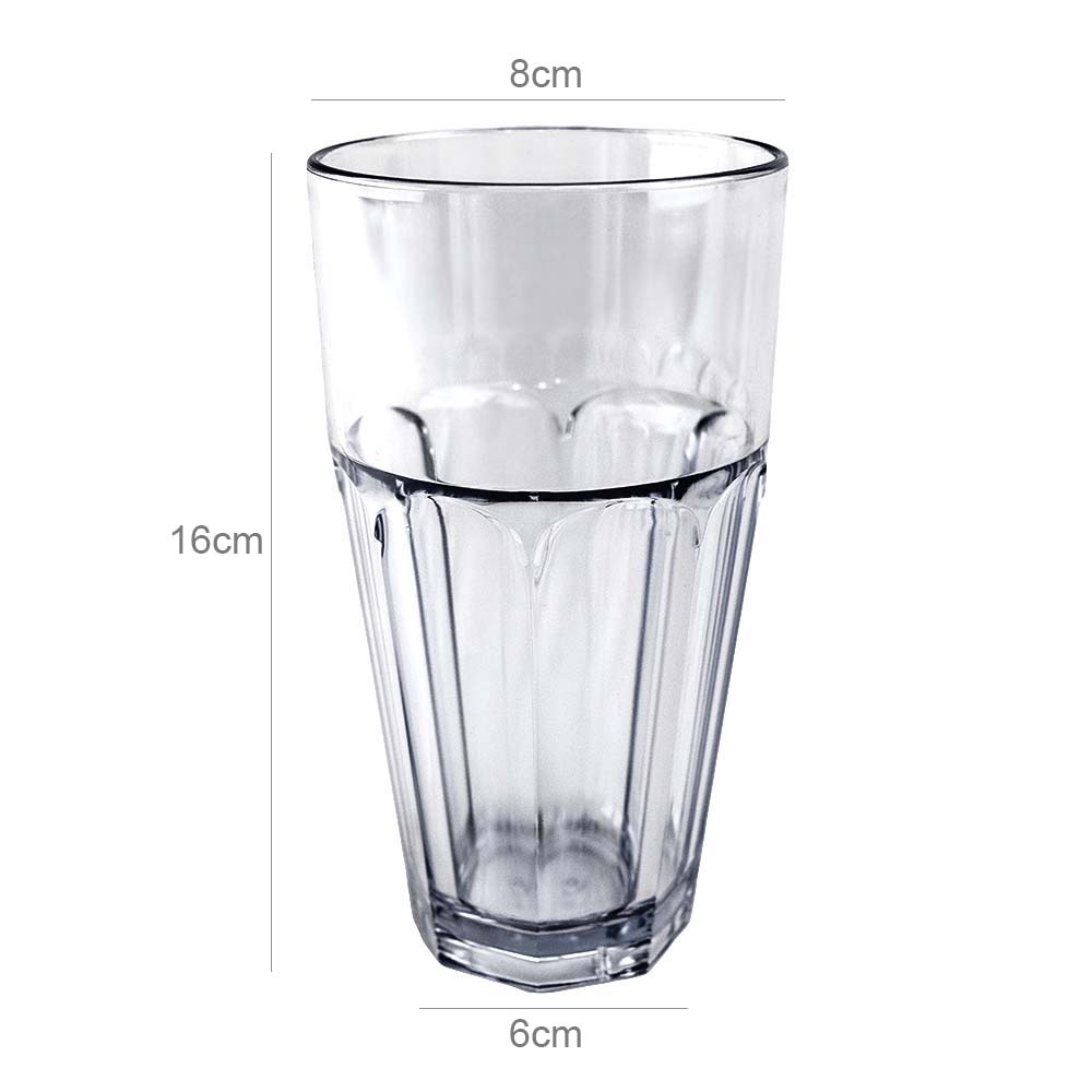 20 x Clear Plastic Reusable Tumbler Cups 590ml 20oz