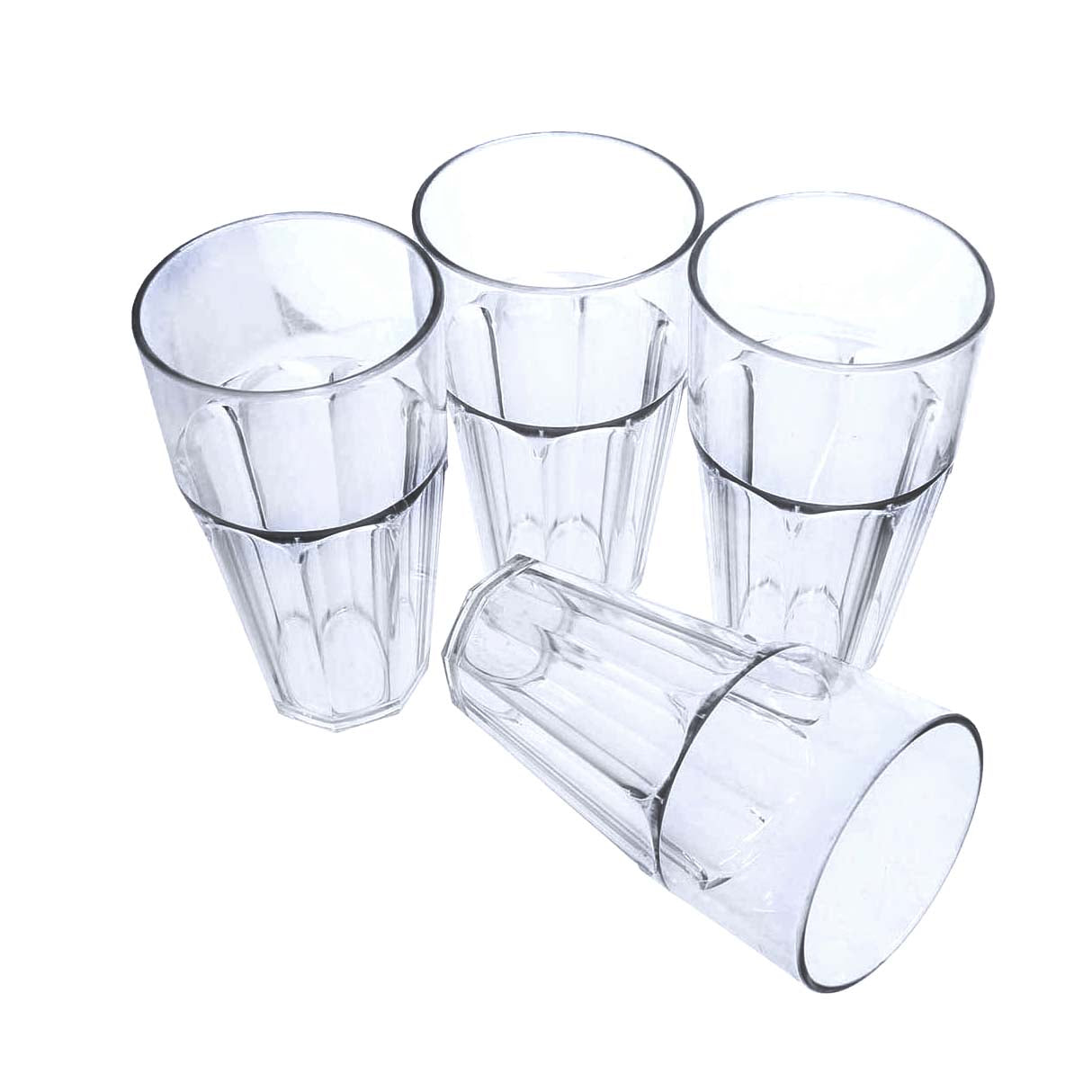 6 x Clear Plastic Tumbler Cups 590ml 20oz