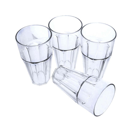 20 x Clear Plastic Reusable Tumbler Cups 590ml 20oz