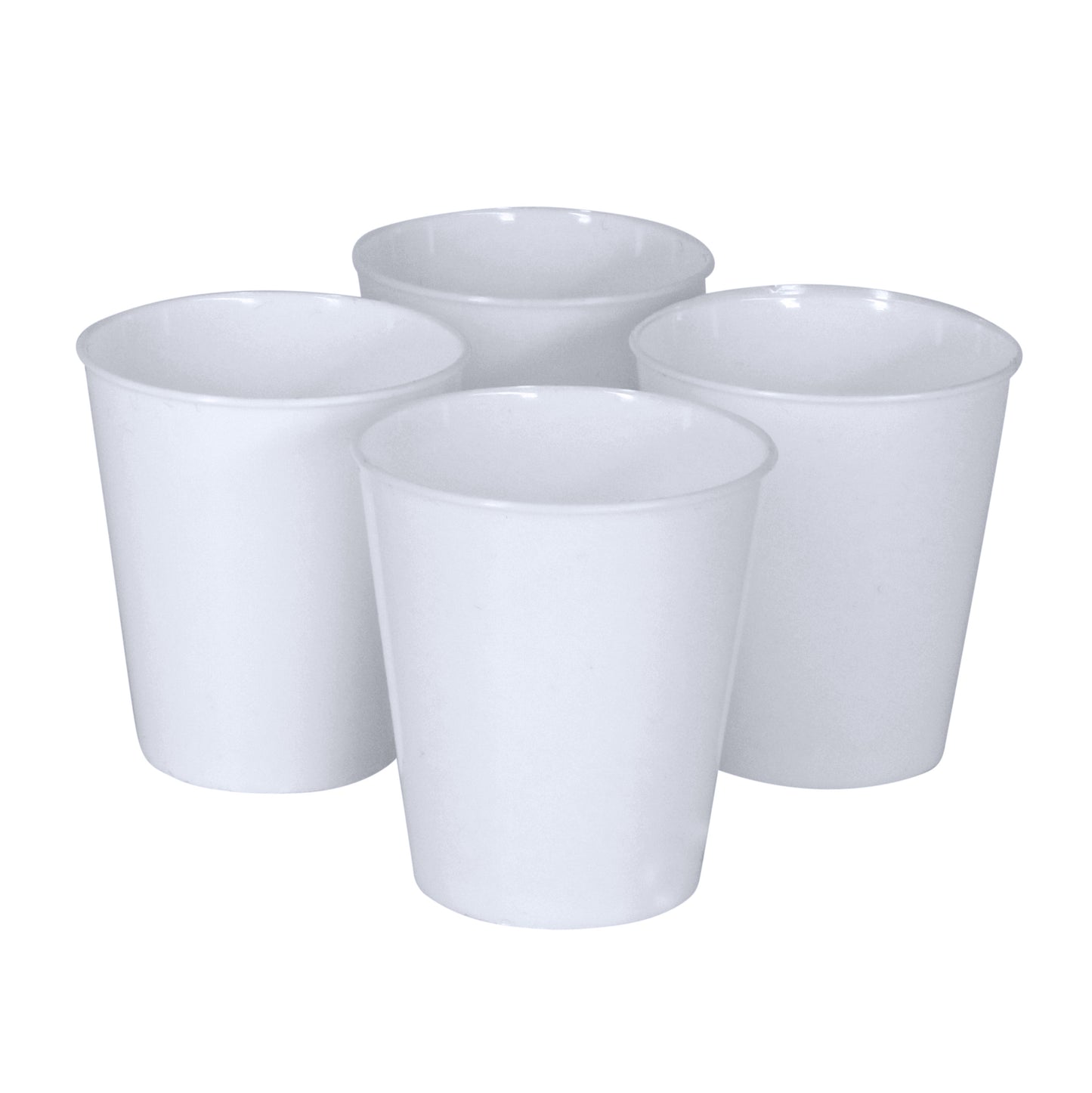 500 x White Plastic Biodegradable Shot Glasses 30ml