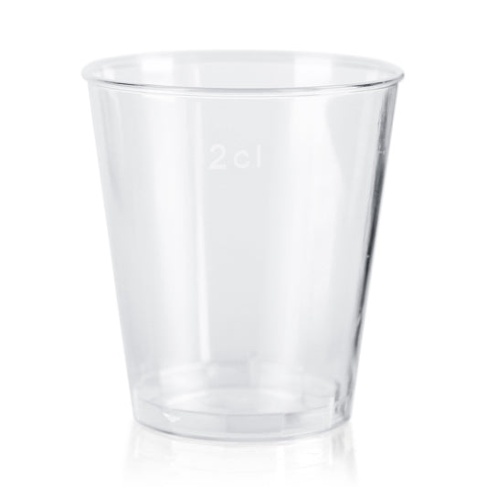 500 x Clear Plastic Biodegradable Shot Glasses 30ml