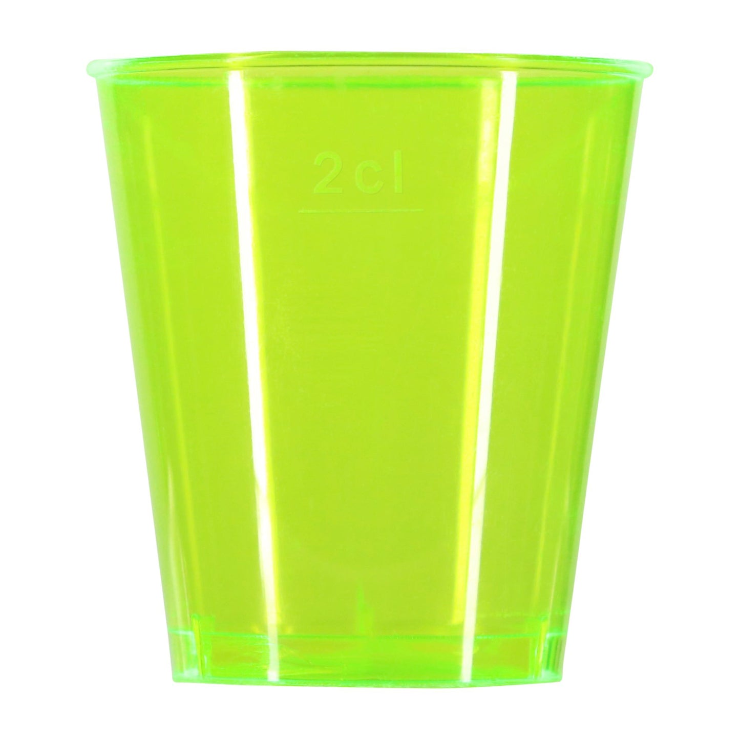 72 x Neon Plastic Disposable Shot Glasses 3cl 30ml