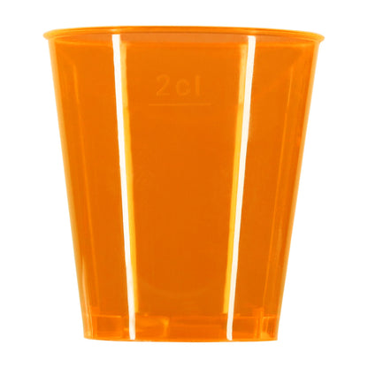 72 x Neon Plastic Disposable Shot Glasses 3cl 30ml