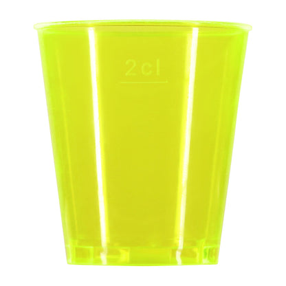 1296 x Neon Plastic Disposable Shot Glasses CE Marked 3cl 30ml