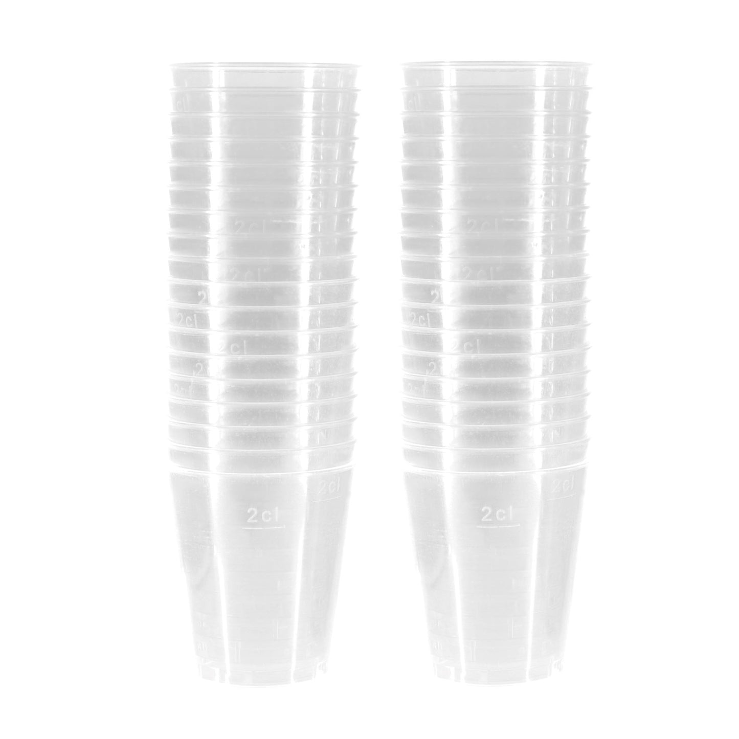 500 x Clear Plastic Biodegradable Shot Glasses 30ml