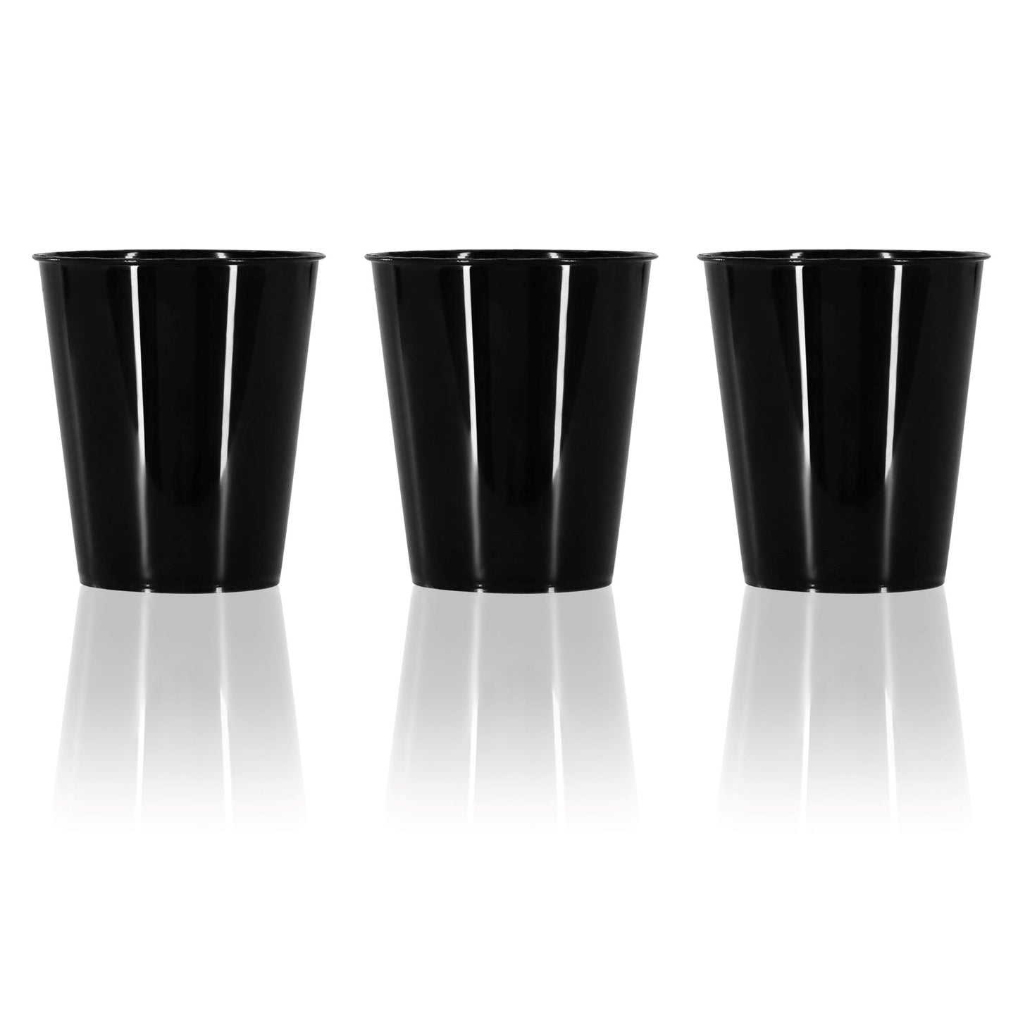 50 x Black Plastic Biodegradable Shot Glasses 50ml 5cl