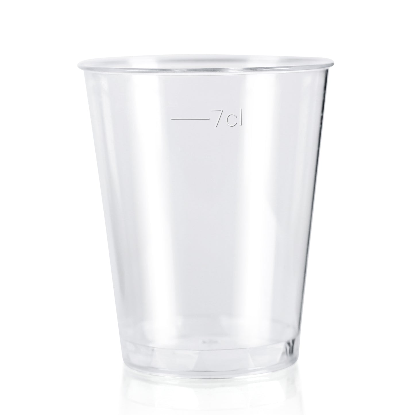 50 x Clear Plastic Biodegradable Shot Glasses 80ml