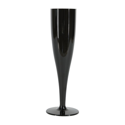 20 x Black Biodegradable Plastic Prosecco Flutes 175ml 6oz