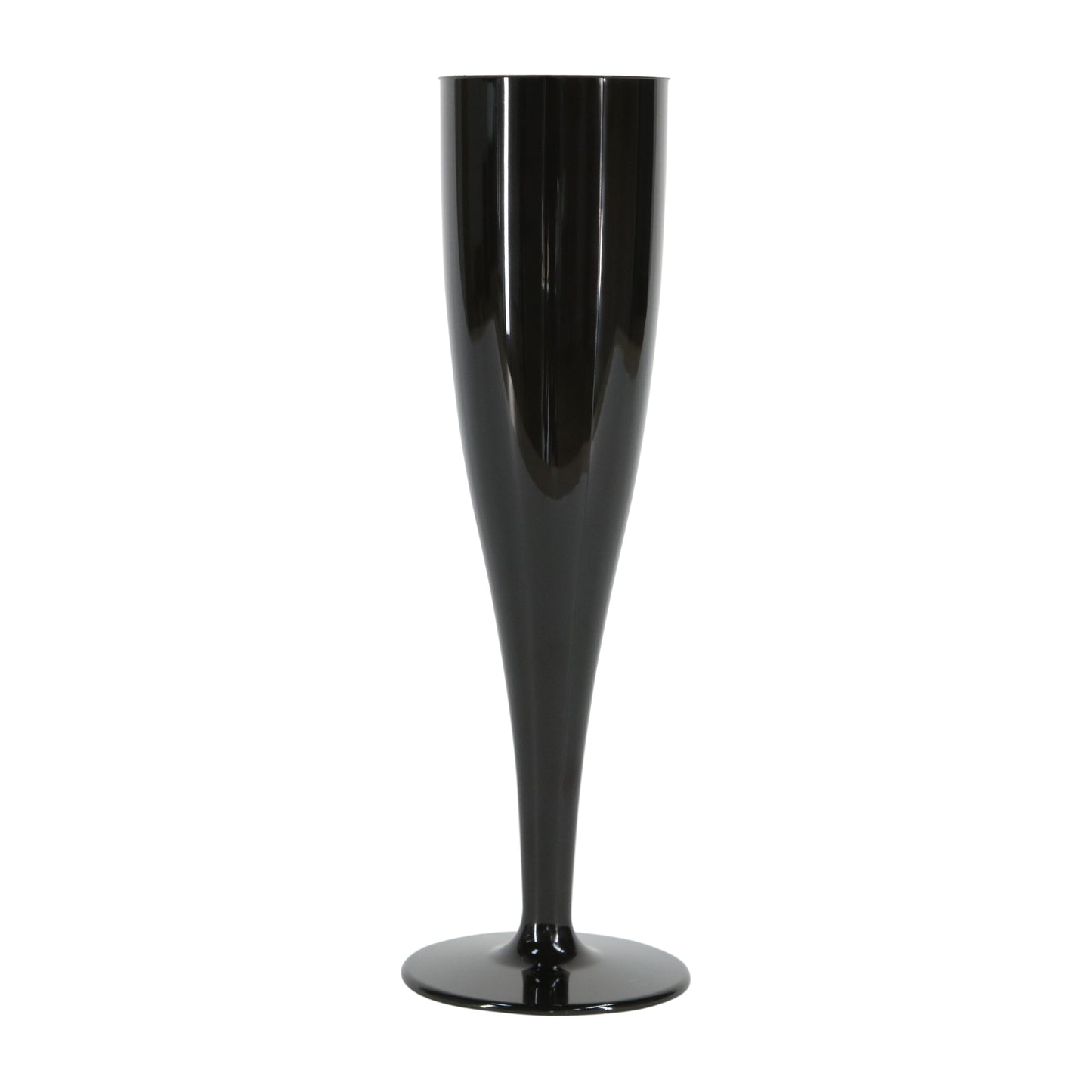 100 x Black Biodegradable Plastic Prosecco Flutes 175ml 6oz