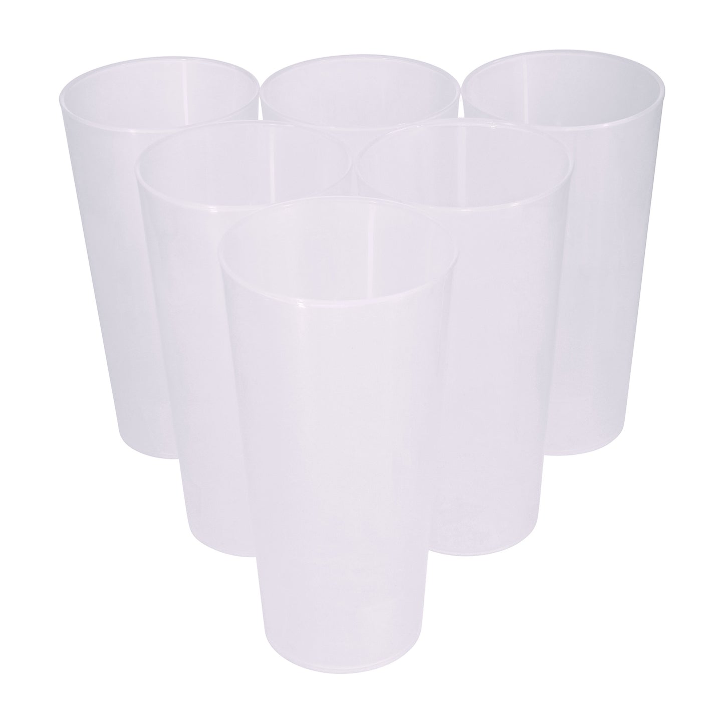 50 x Plastic Reusable Pint Cups 568ml 20oz