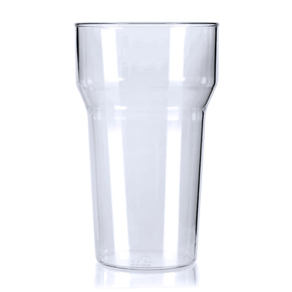 100 x Clear Plastic Reusable Half Pint Glasses 10oz 284ml