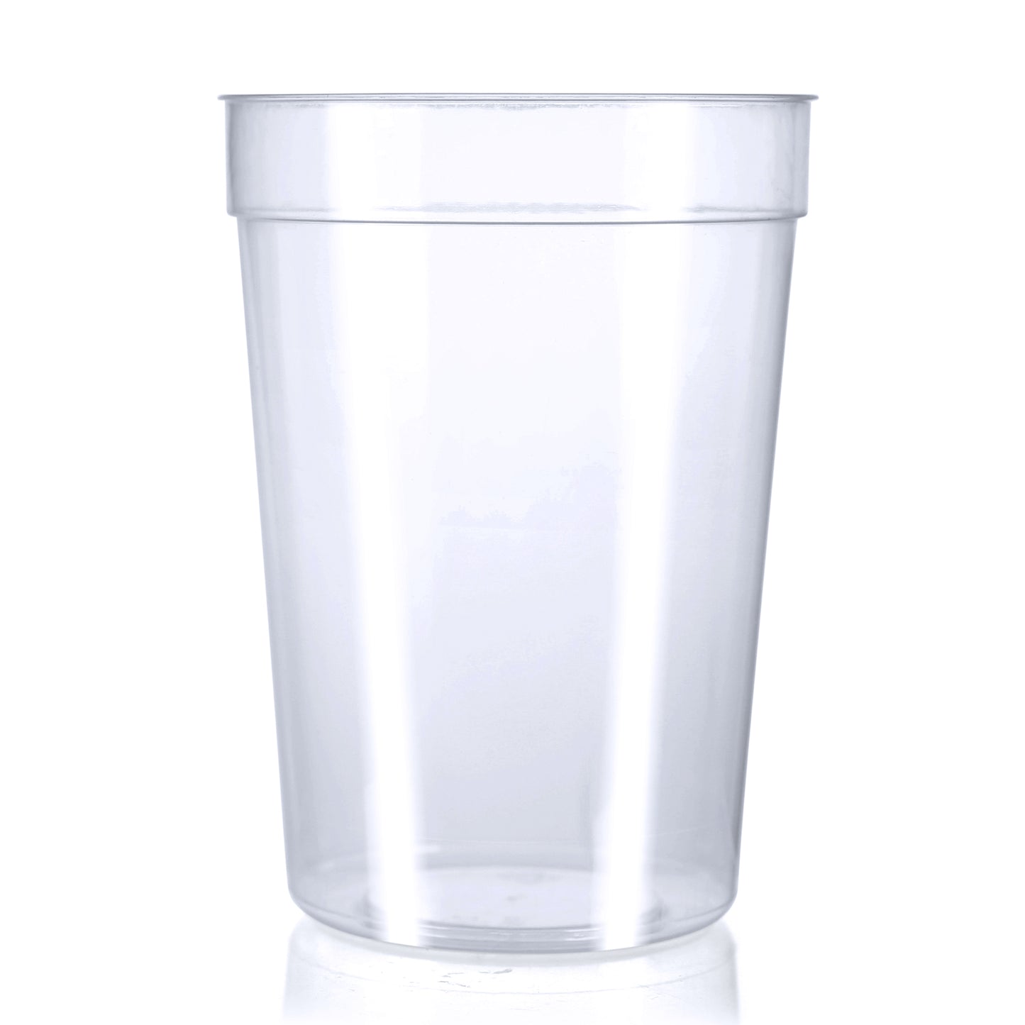 100 x Clear Plastic Reusable Tumbler Cups 2/3 Pint 380ml 13oz