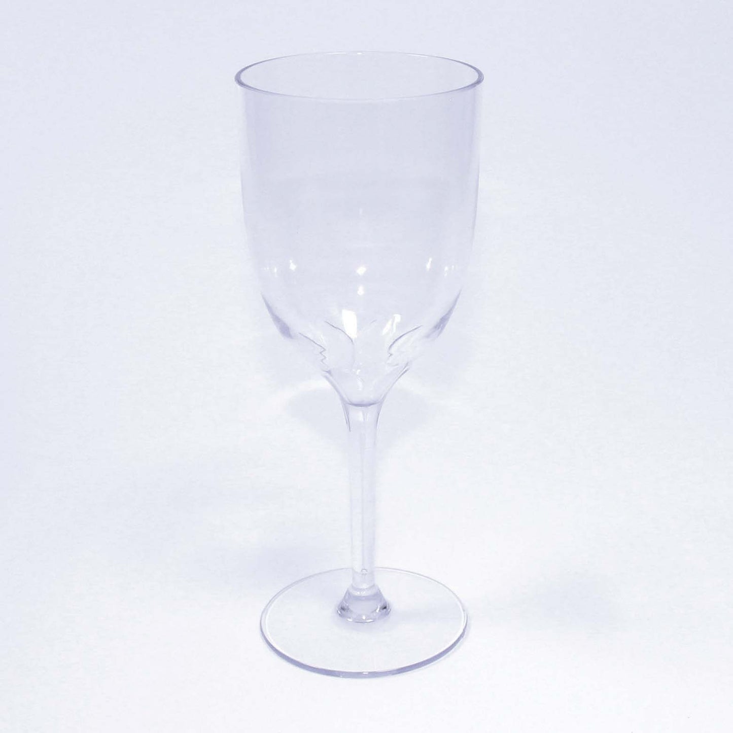 6 x Clear Plastic Reusable Wine Glasses 350ml 12oz