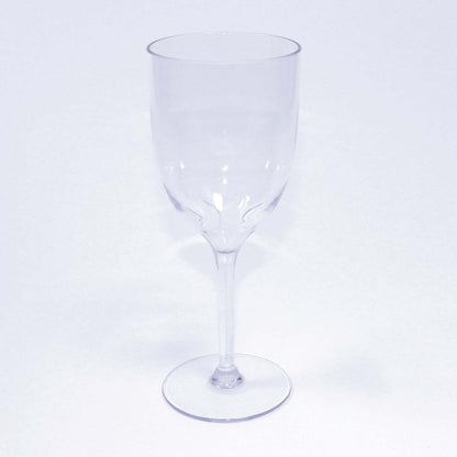 6 x Clear Plastic Reusable Wine Glasses 350ml 12oz