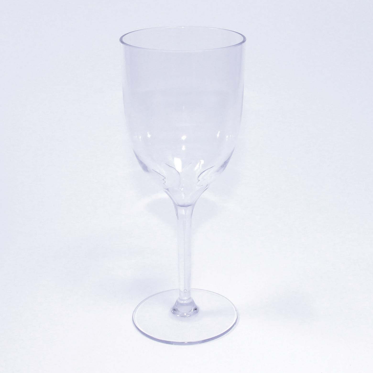 12 x Clear Plastic Reusable Wine Glasses 350ml 12oz