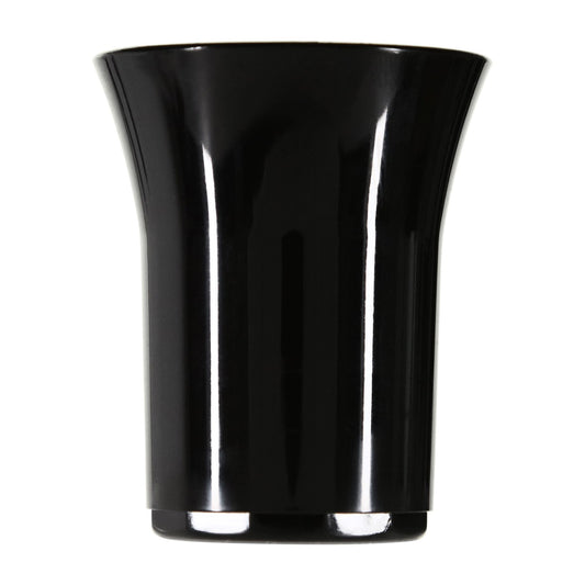 100 x Black Plastic Reusable Shot Glasses 25ml