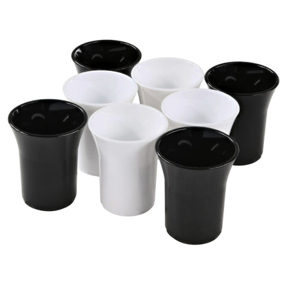 20 x White Plastic Reusable Shot Glasses 25ml