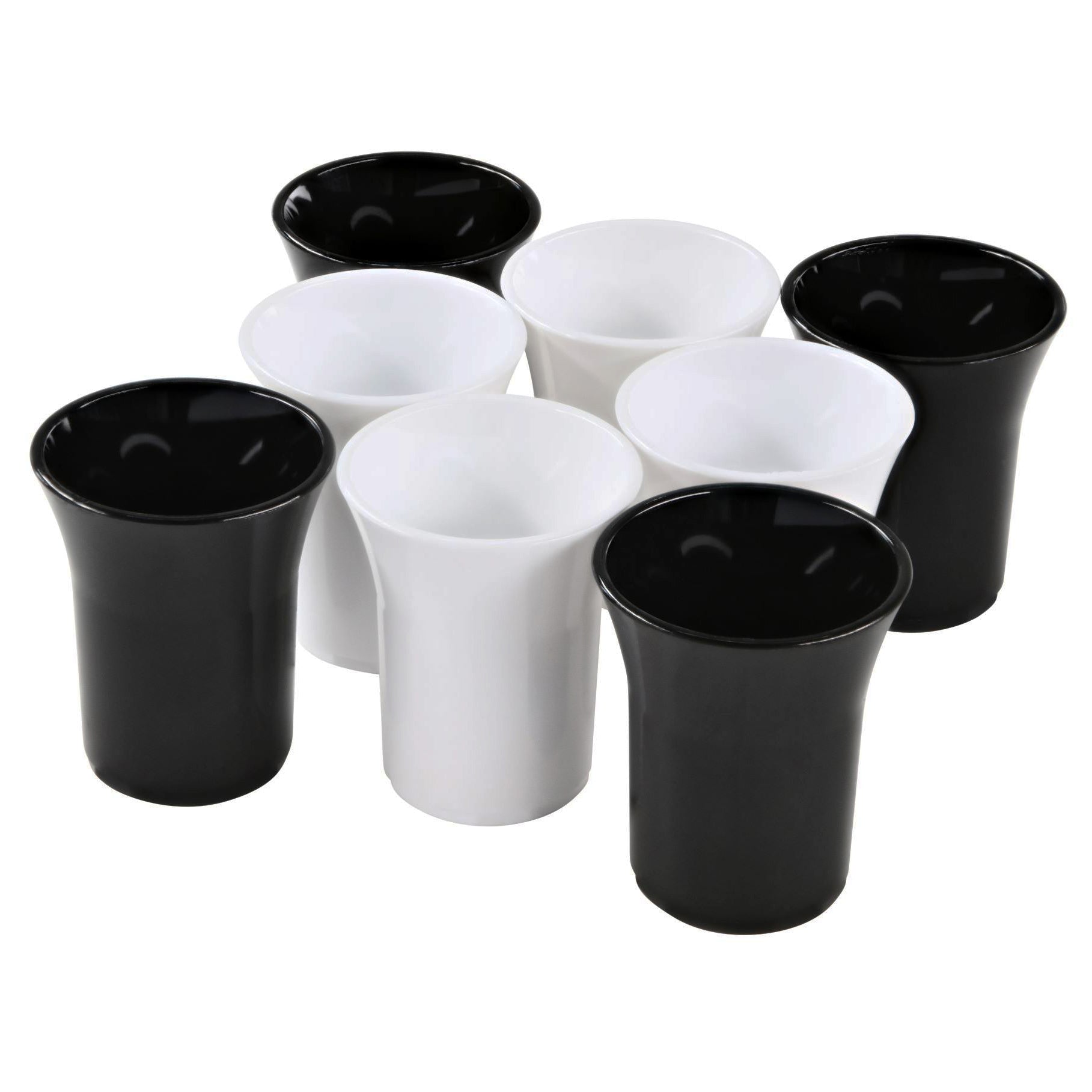 20 x Black Plastic Reusable Shot Glasses 25ml