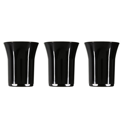 20 x Black Plastic Reusable Shot Glasses 25ml