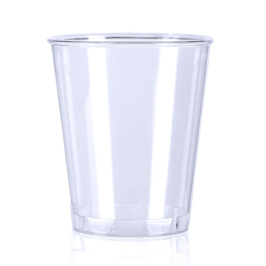 50 x Clear Plastic Disposable Shot Glasses Material 25ml