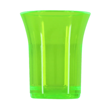 20 x Neon Plastic Reusable Shot Glasses 25ml