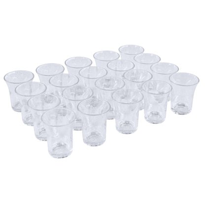 10 x Silver Glitter Plastic Reusable Shot Glasses 25ml